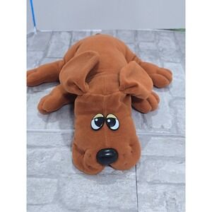 TONKA Large Pound Puppy Puppies 18" Brown Dog W/ Collar Plush Stuffed 1985‎ Vtg